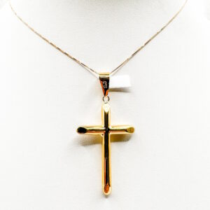 Dije Cristo Cilíndrico de Oro 18K