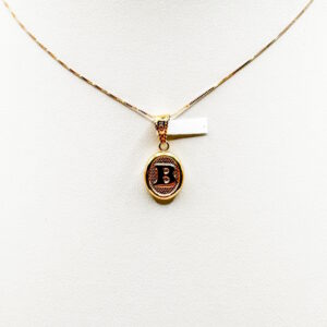 Dije Letra B de Oro 18K