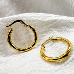 Candongas Melcocha Delgada de Oro 18K