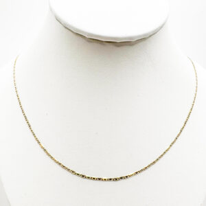 Cadena Plana 3 Oros de Oro 18K - 50 cm