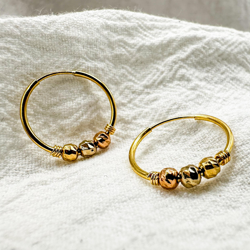 Candonga Lisa 3 Oros Grande de Oro 18K