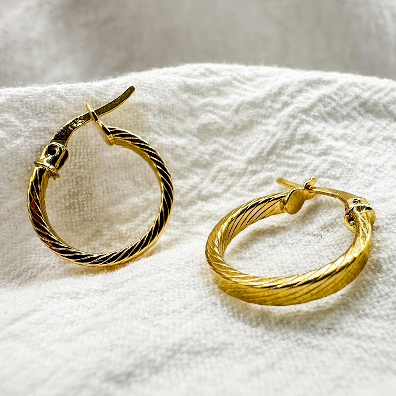 Candonga Diamantada Melcocha de Oro 18K