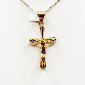 Dije Cristo Macizo en Relieve de Oro 18K
